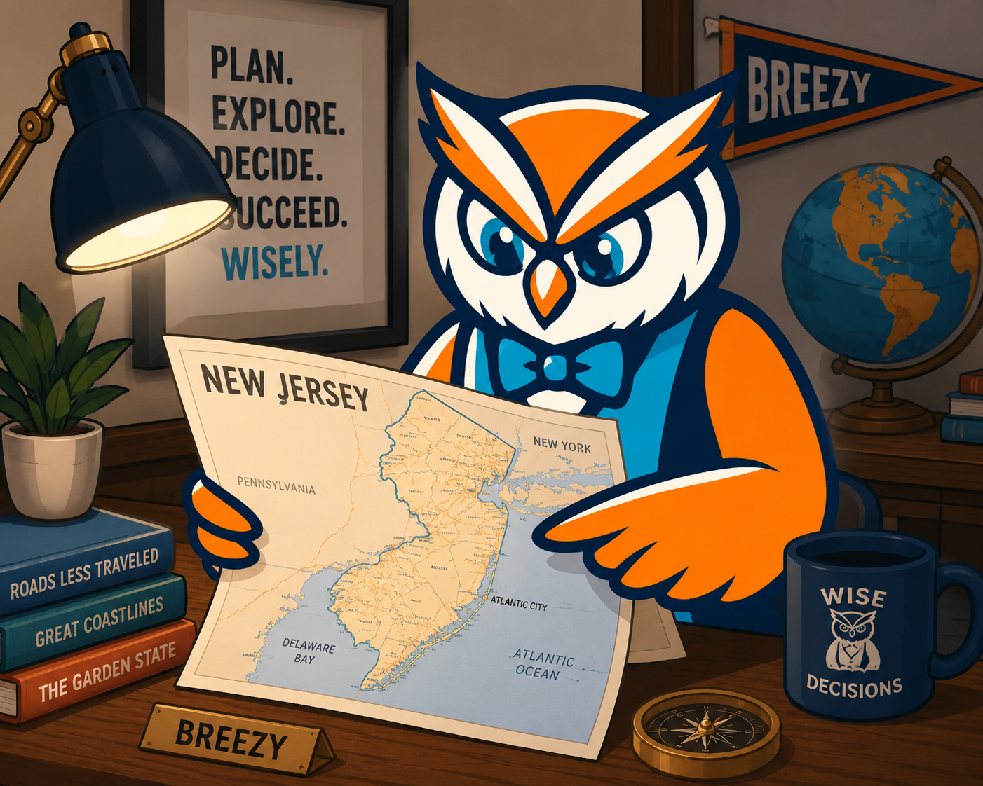 Breezy with map